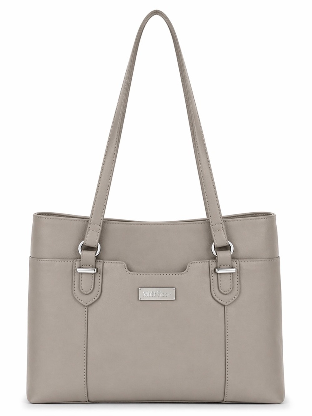 MultiSac Taupe Tri-Compartment Tote Shoulder Handbag NWOT
